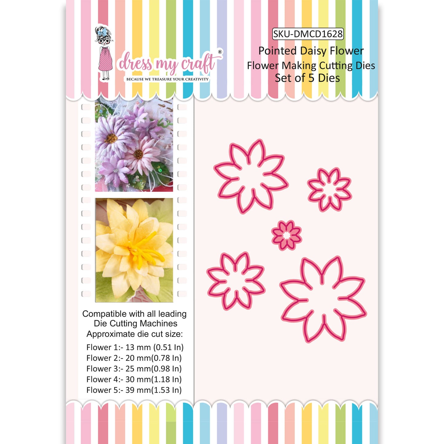 Pointed Daisy Flower - Flower Making Cutting Dies