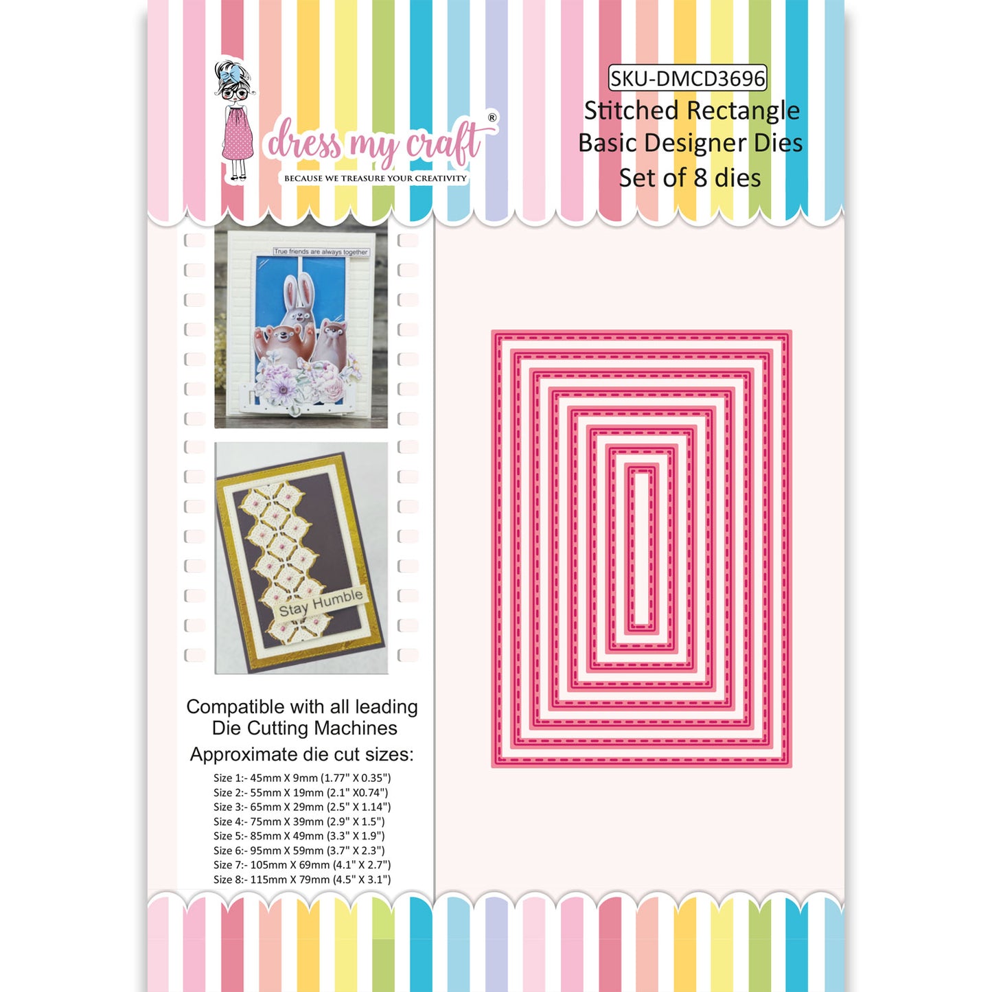 Stitched Rectangle - Basic Designer Dies