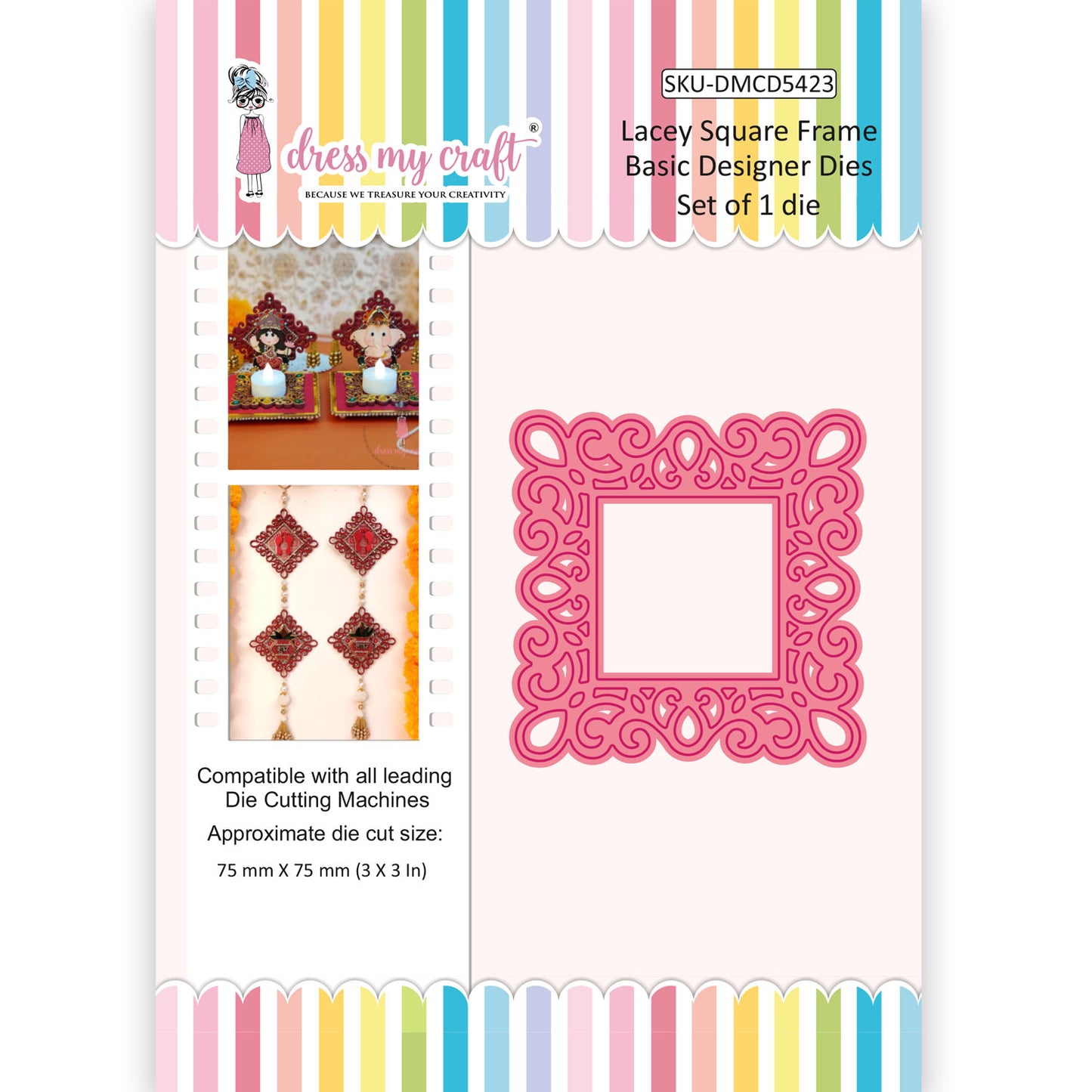 Lacey Square Frame - Basic Designer Dies