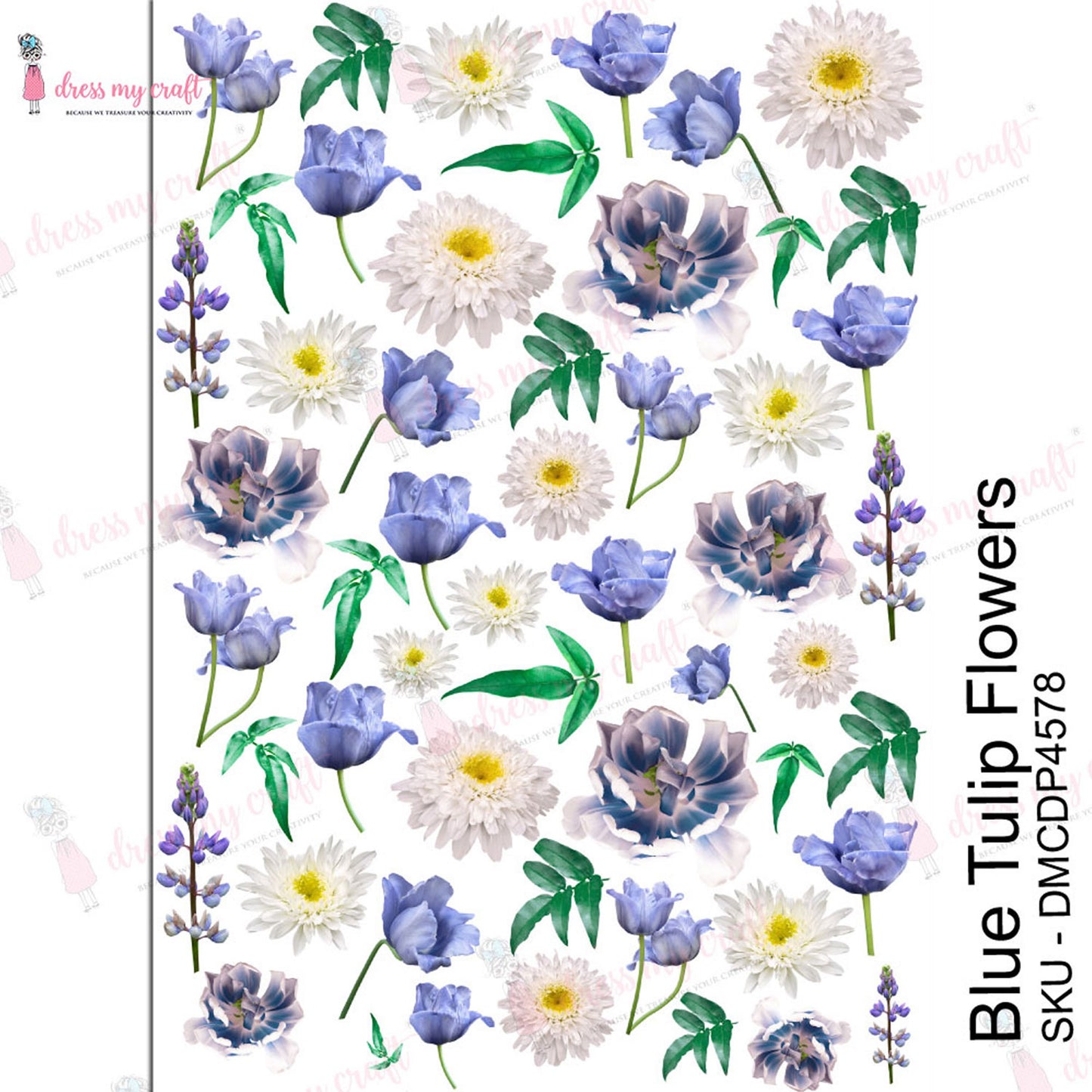 Blue Tulips Flowers - Transfer Me