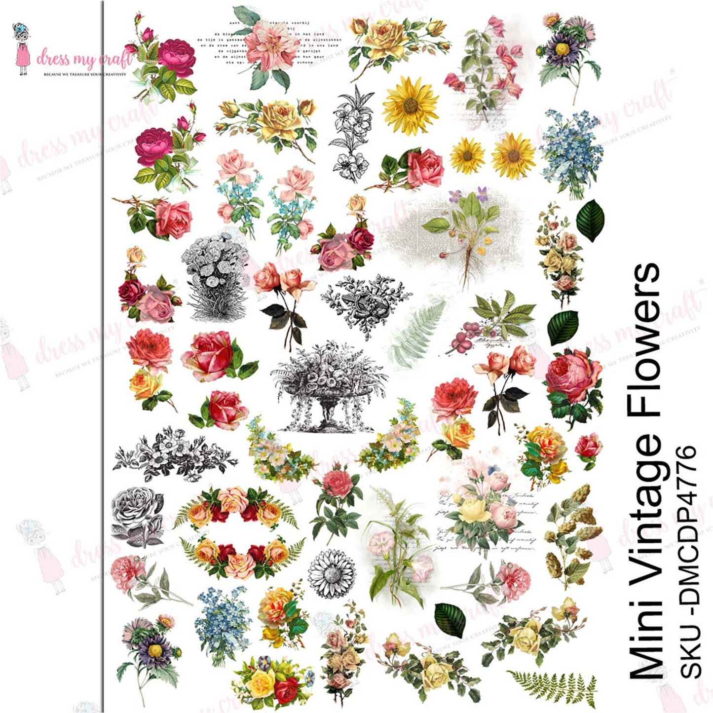 Mini Vintage Flowers - Transfer Me