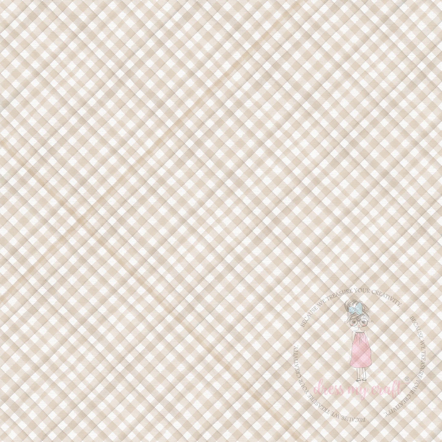 Baby Brown Soft Plaid Pack Of 10 - 12" x 12" Loose Sheets