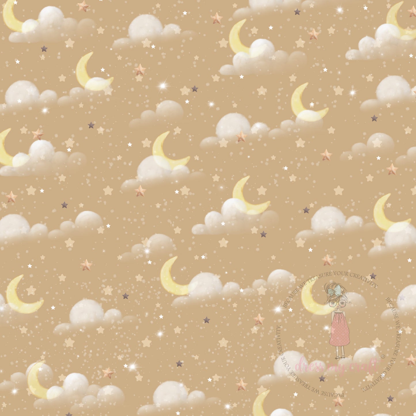 Baby Brown Moonlight Dreams Pack Of 10 - 12" x 12" Loose Sheets