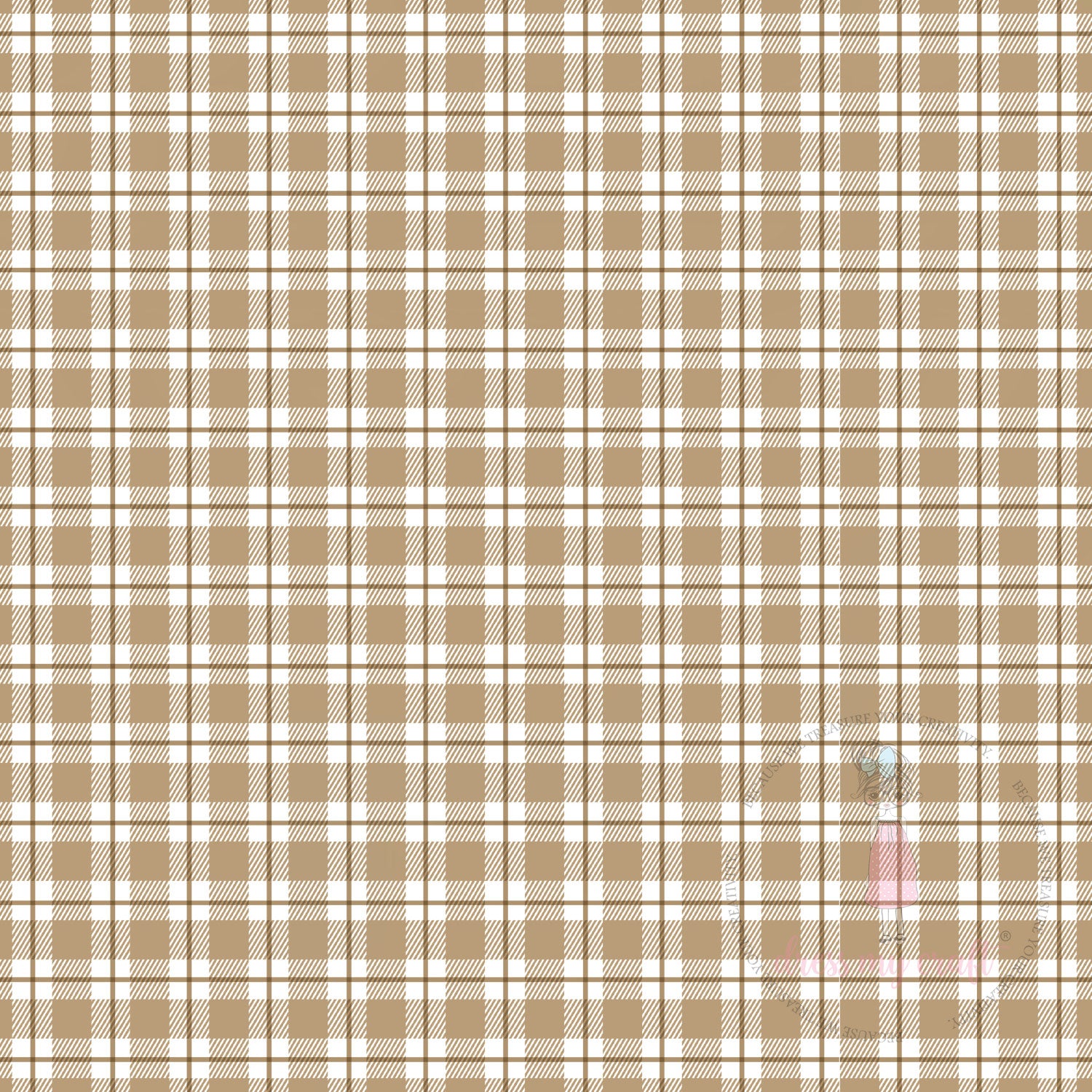 Baby Brown Gingham Checks Pack Of 10