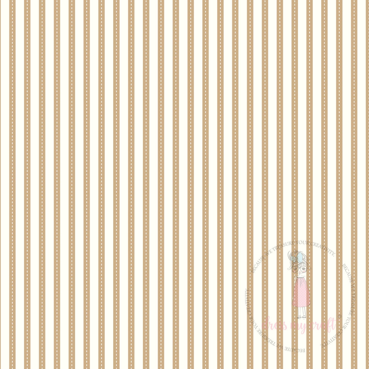 Baby Brown Ribbon Lines Pack Of 10 - 12" x 12" Loose Sheets