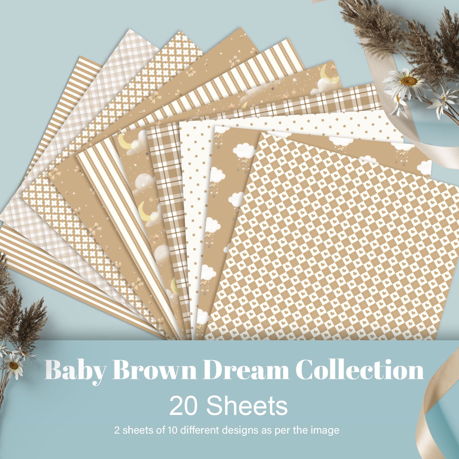 Baby Brown Dream Collection Pack of 20 – Dress my craft