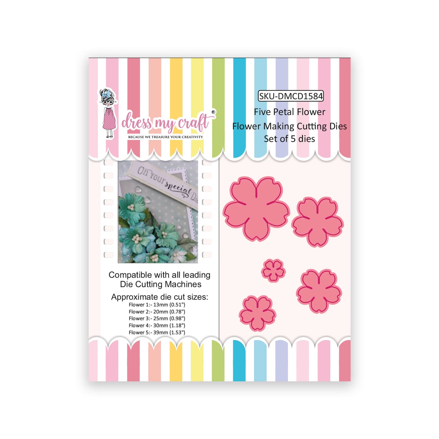 Five Petal Flower - Flower Making Cutting Dies