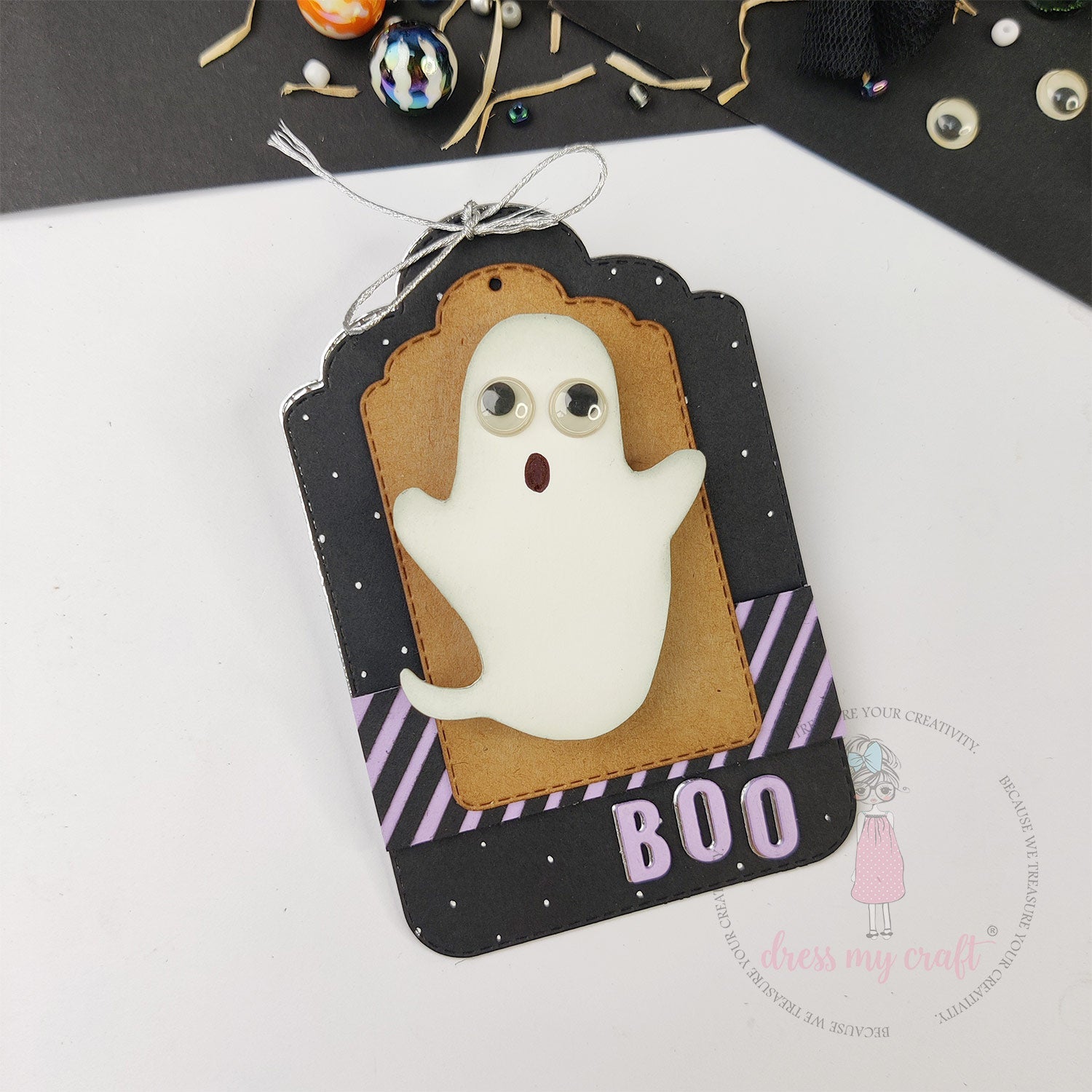 Cute DIY Halloween Ghost Tag – BOO Gift Tag