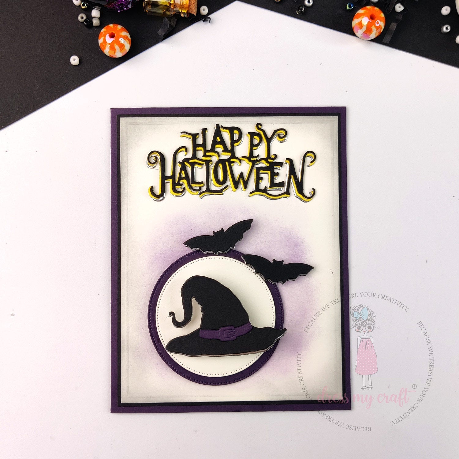 Happy Halloween Witch Hat Card