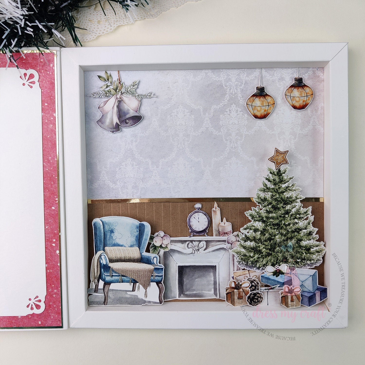 Christmas Living Room Shadow Box