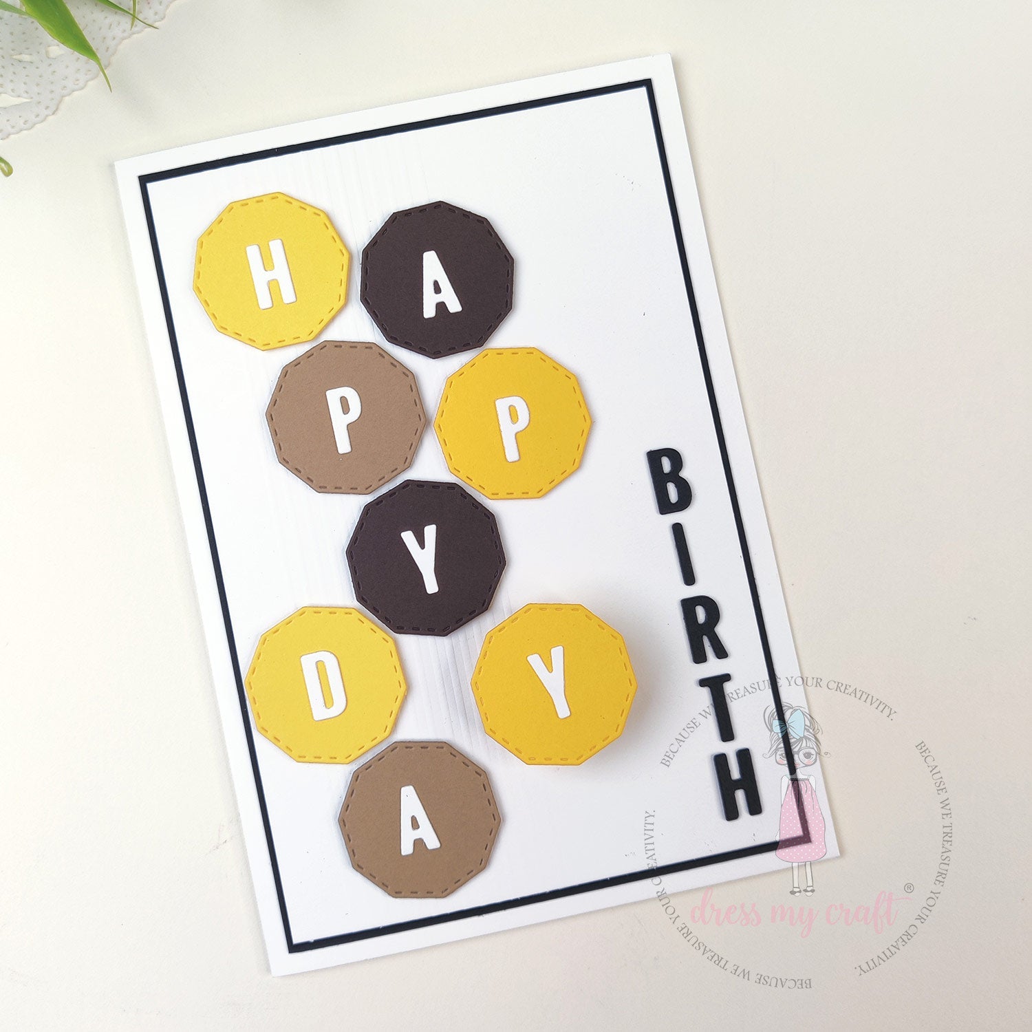 Honeycomb Geometric Birthday Card