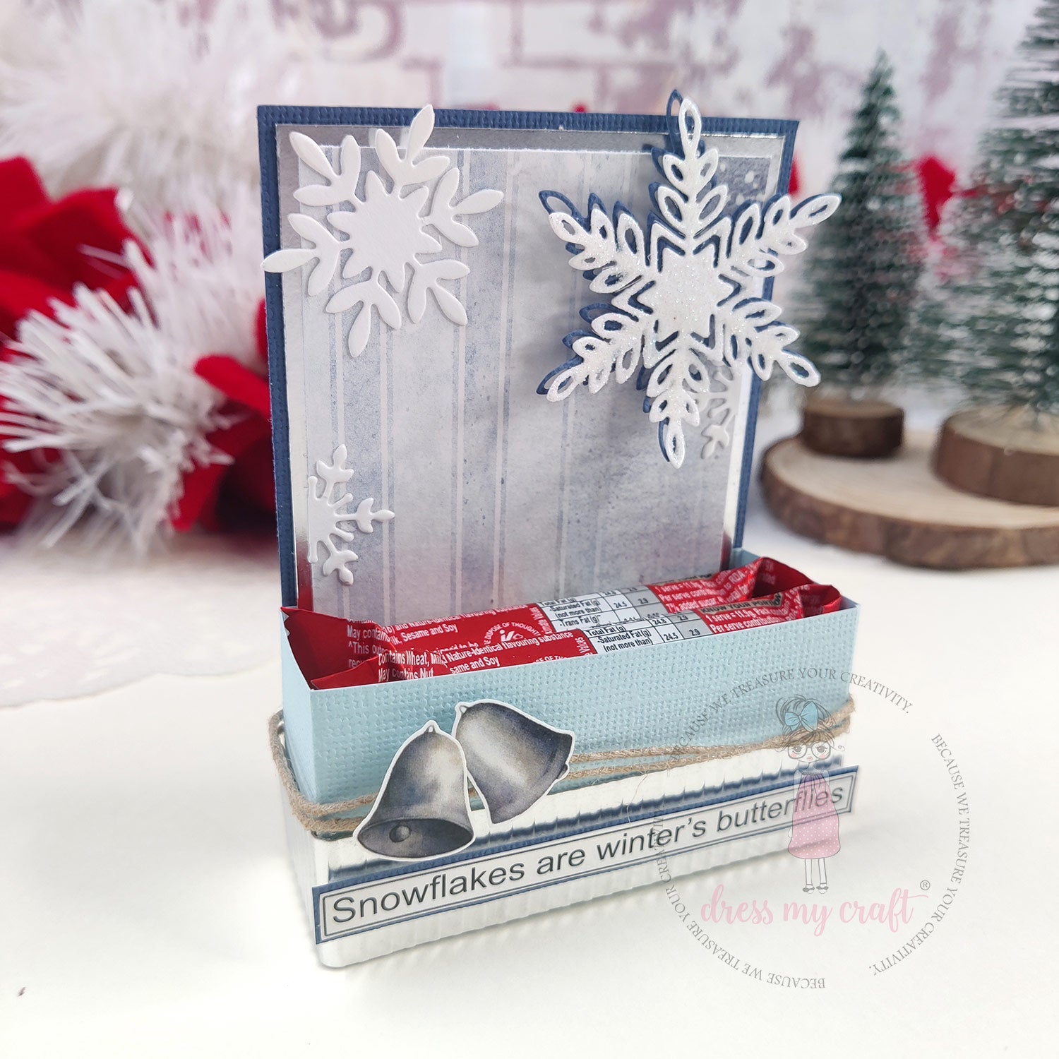 Snowflake Winter Treat Holder Greeting Card