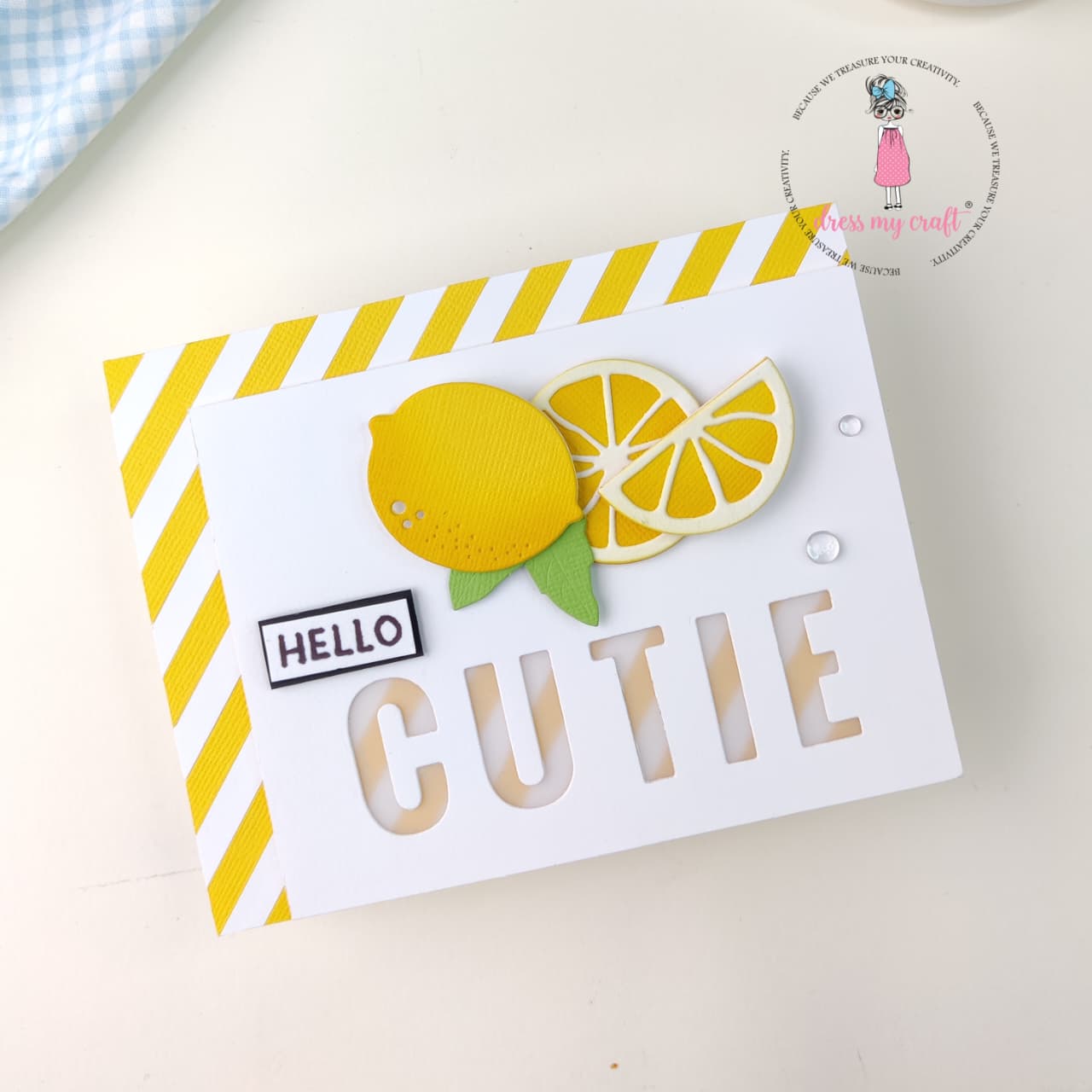 Lemon Die Hello Cutie Card