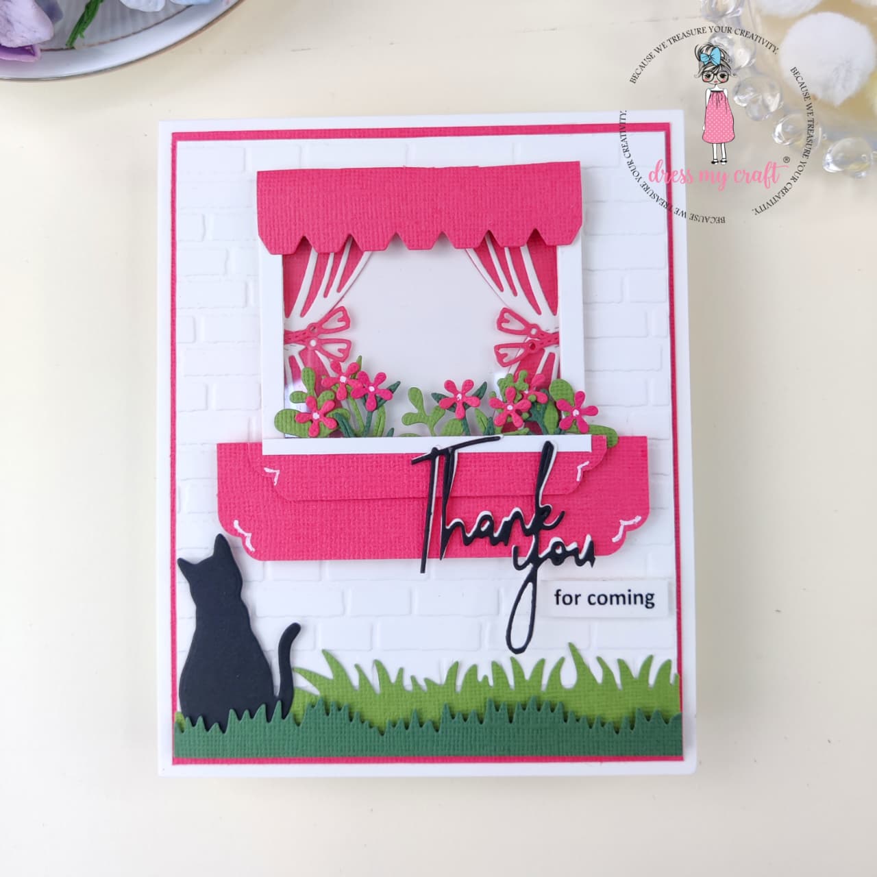 Thankyou for Coming( Window Card Pink)