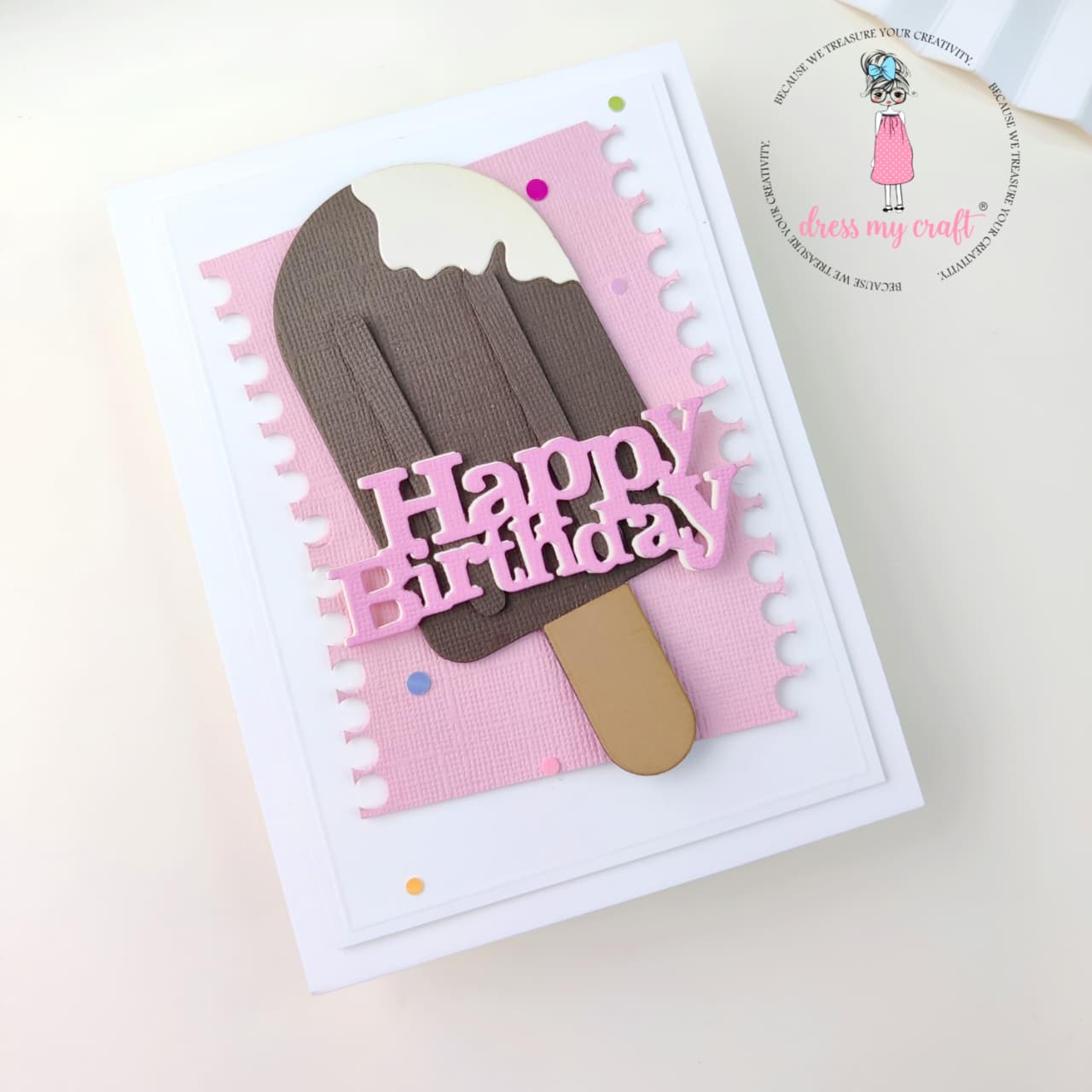 Happy Birthday Card With Ice Cream