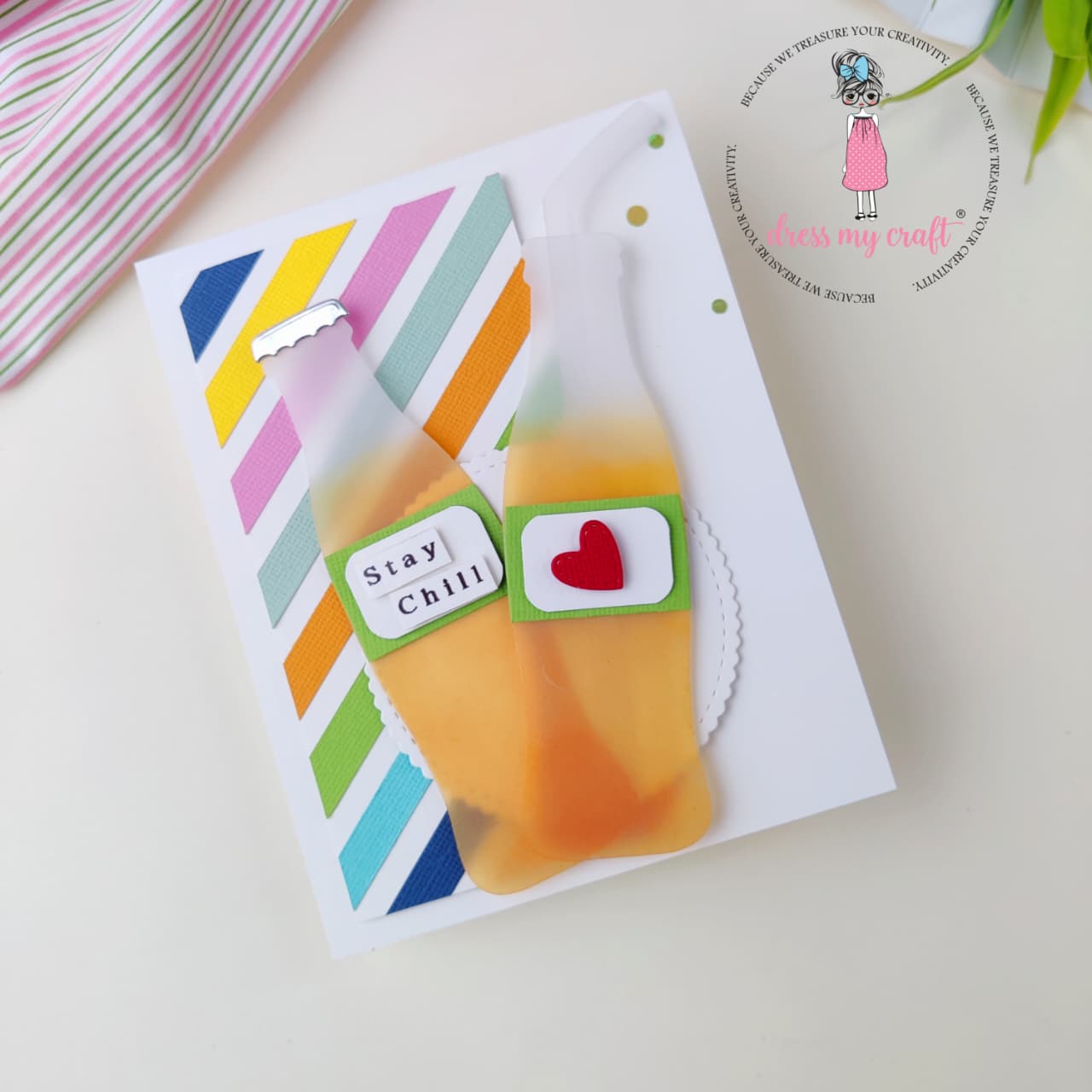 Stay Chill Cock Bottle Card