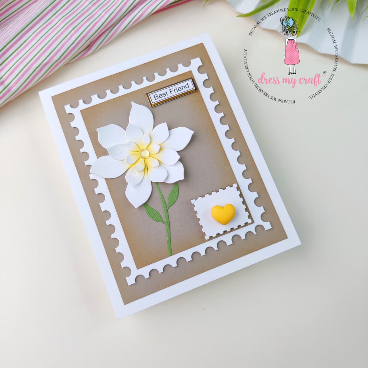 Best Friend Post Card  Punch Card