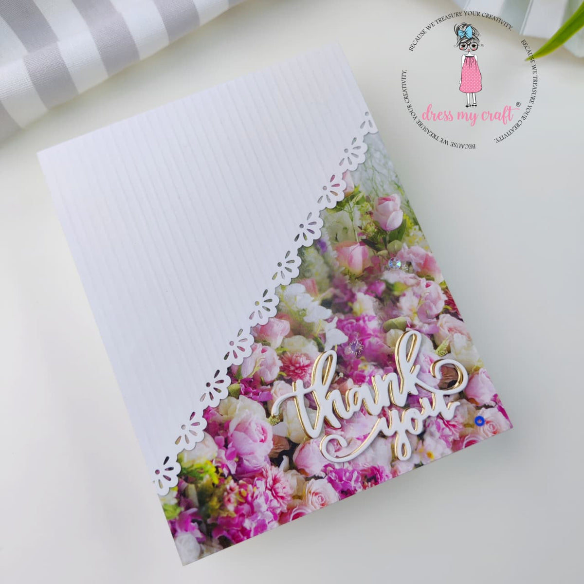 Floral Thank you card