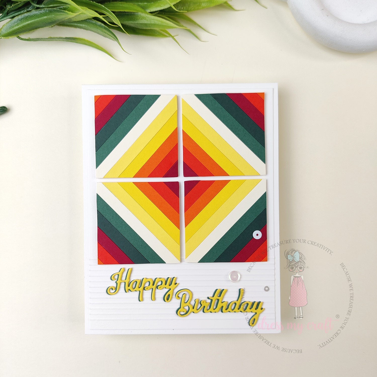 Retro Rainbow Birthday Card