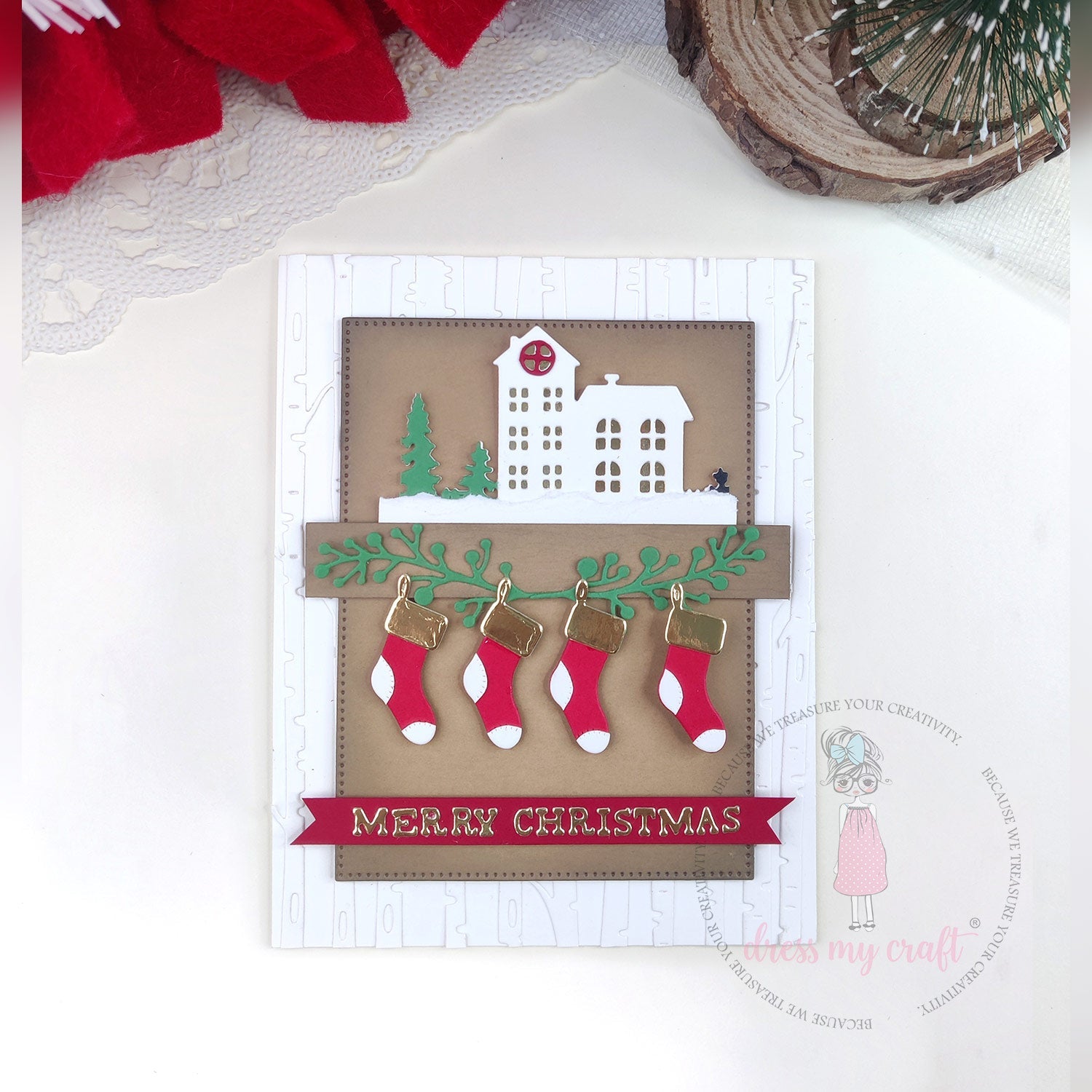 Stockings by the Fireplace Christmas Card