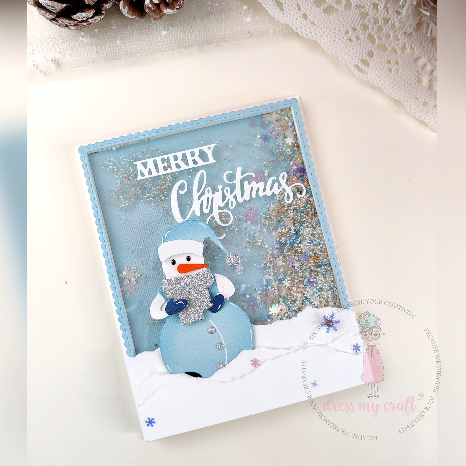 Snowman Shaker Christmas Card