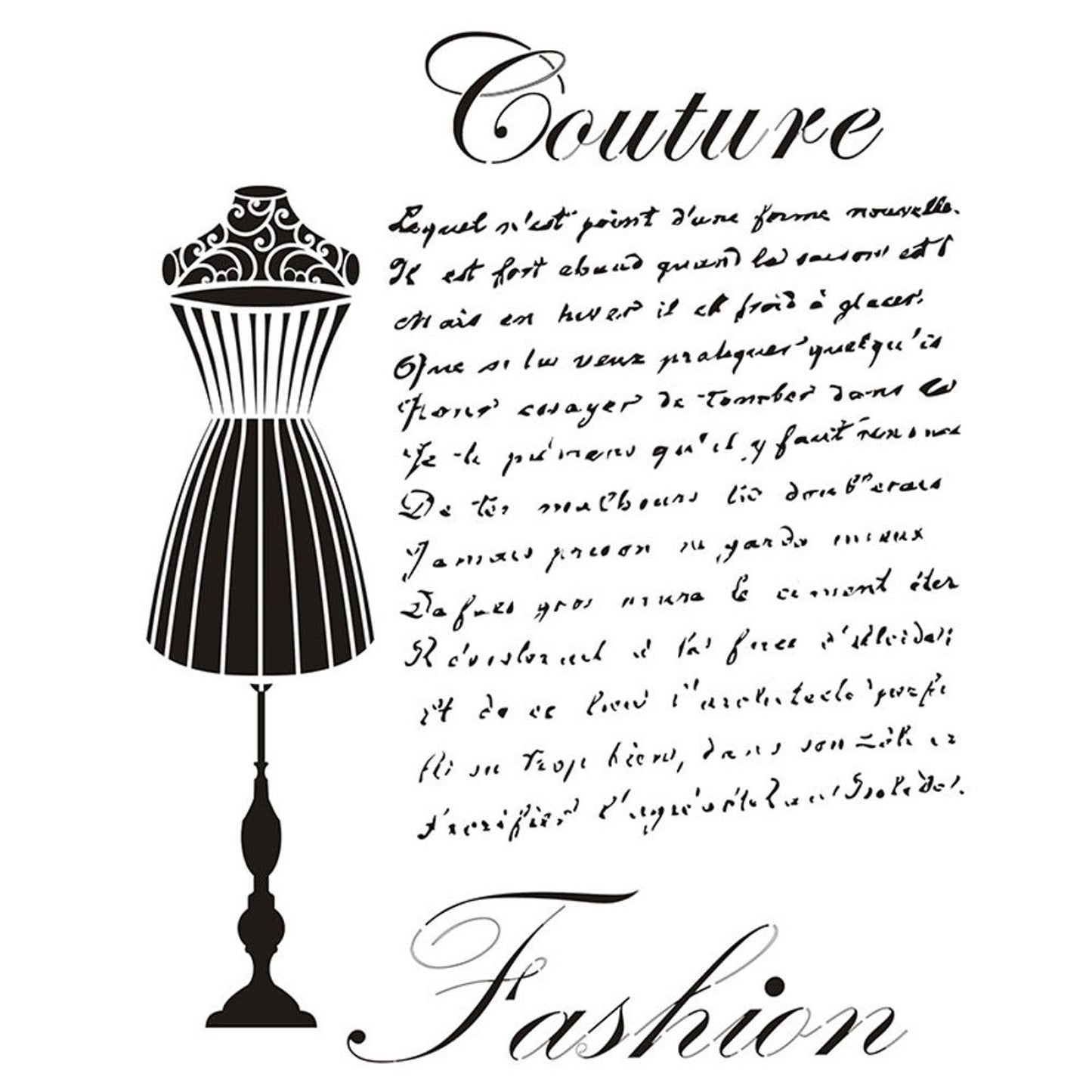 Couture Fashion - Stencil