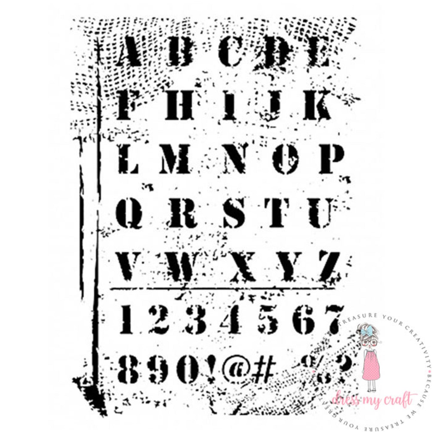 Grungy Alphabets - Stencil