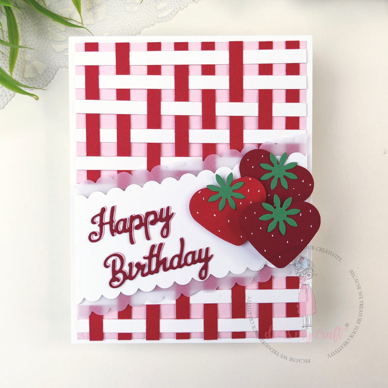Strawberry Love Birthday Card