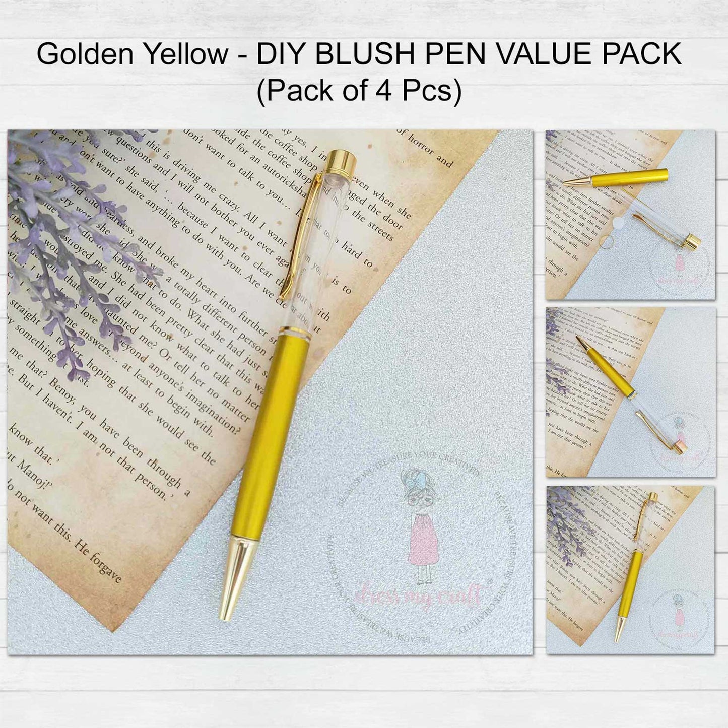 Golden Yellow - DIY Blush Pen Value Pack (Pack Of 4 Pcs)