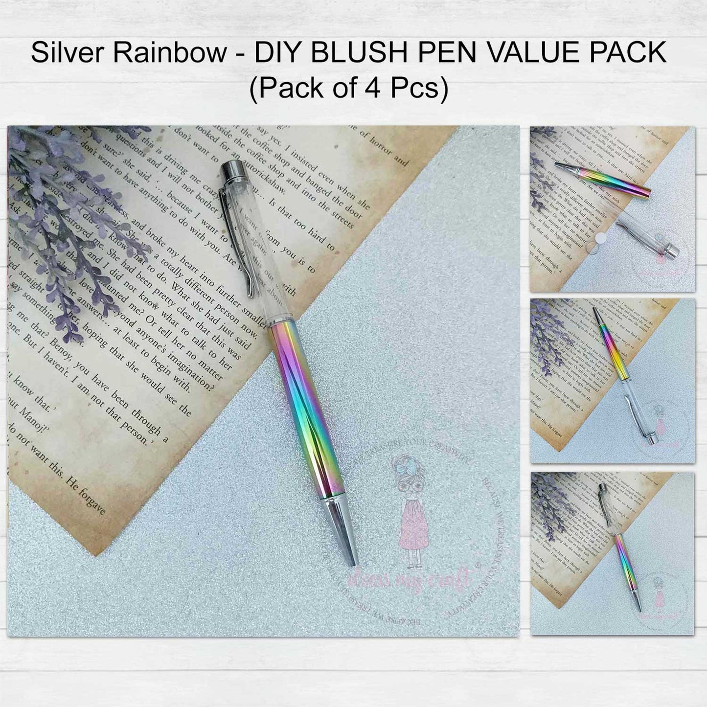 Silver Rainbow - DIY Blush Pen Value Pack (Pack Of 4 Pcs)