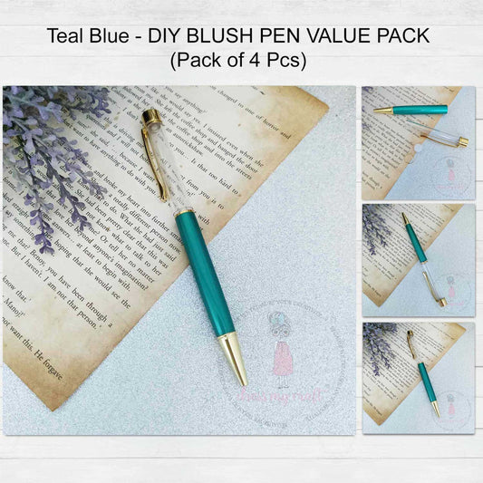 Teal Blue - DIY Blush Pen Value Pack (Pack Of 4 Pcs)