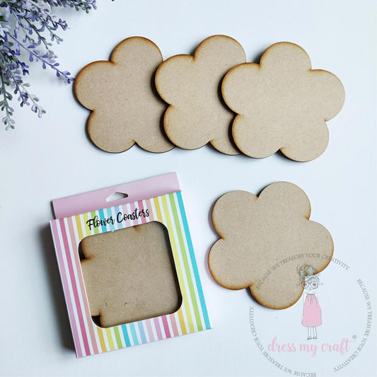 MDF Flower Coasters