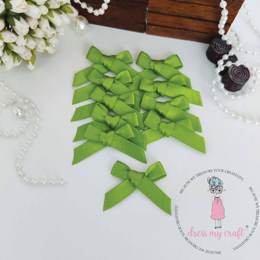 Leaf Green Ribbon Bows