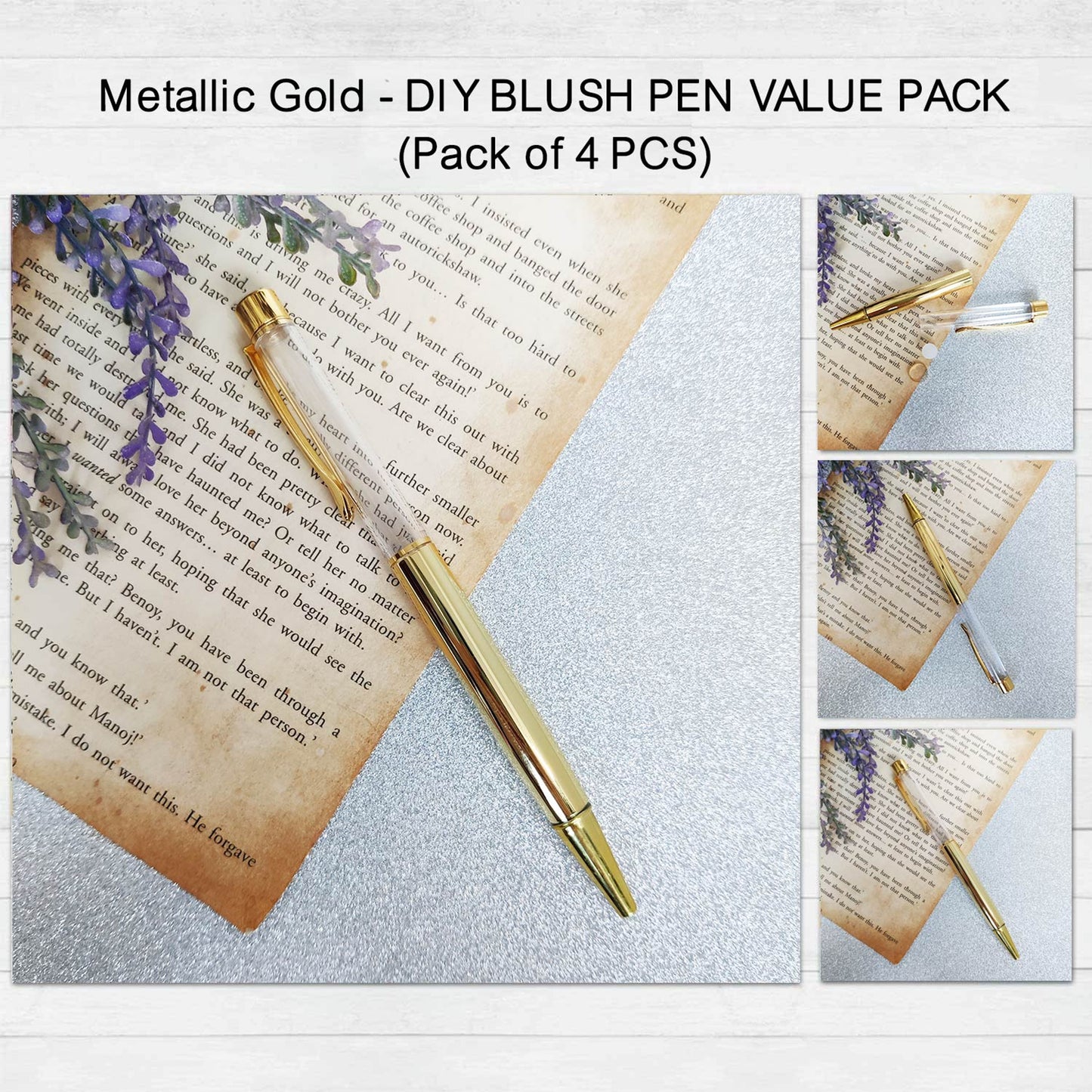 Metallic Gold - DIY Blush Pen Value Pack (Pack Of 4 Pcs)