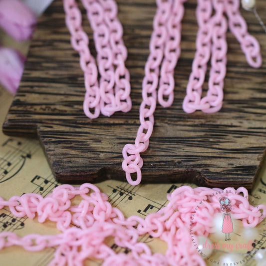 Acrylic Chain - Baby Pink