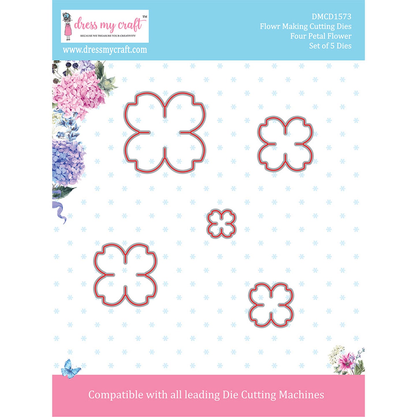 Four Petal Flower - Flower Making Cutting Dies