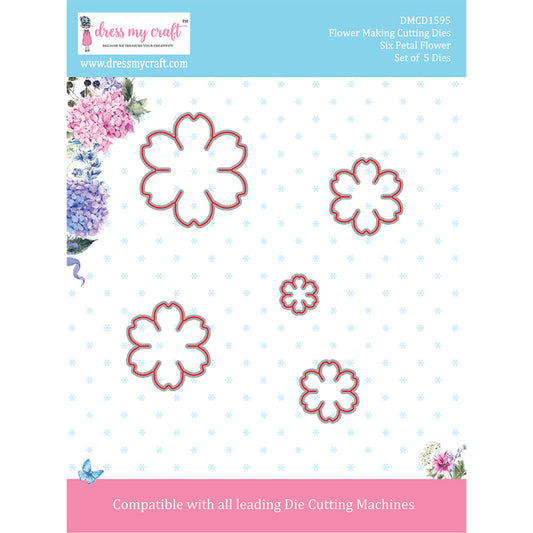 Six Petal Flower - Flower Making Cutting Dies