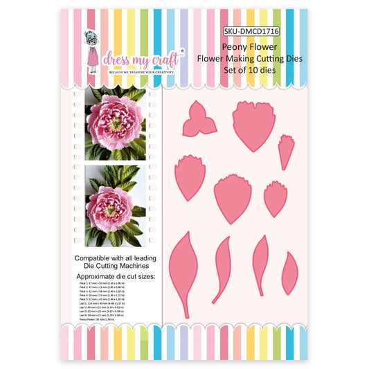 Peony Flower - Flower Making Cutting Dies