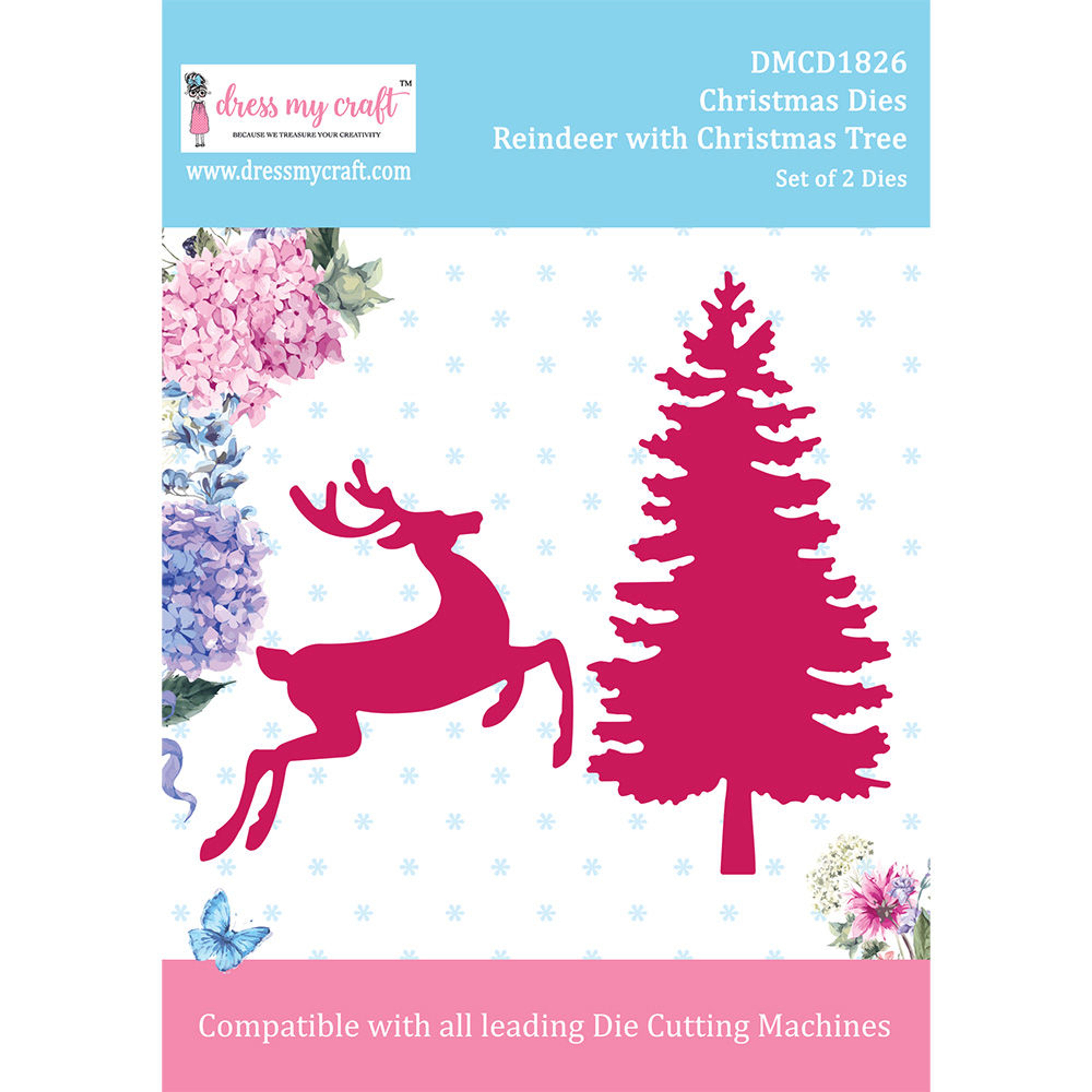 Reindeer with Christmas Tree - Christmas Dies – Dress my craft