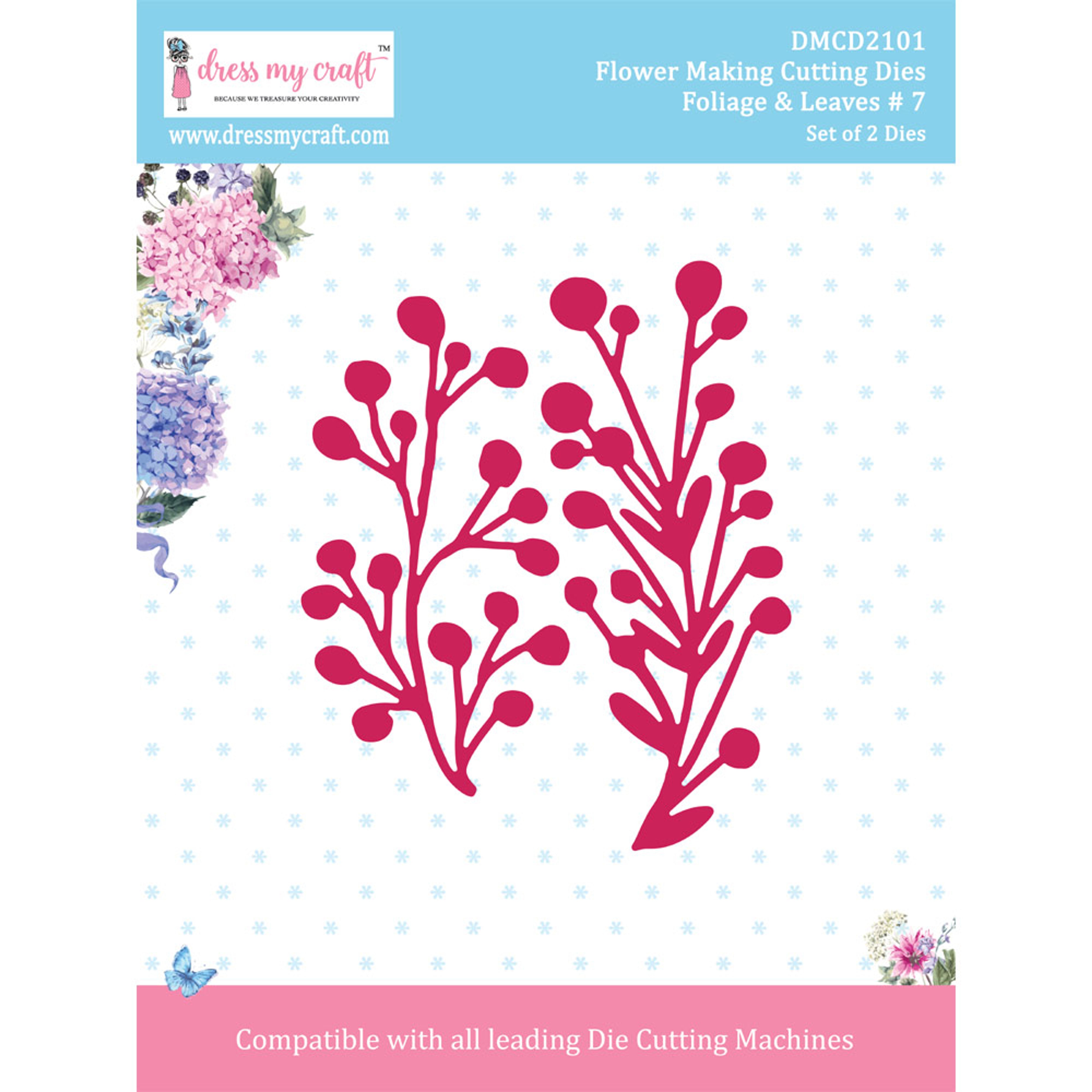 Foliage Leaves 7 Flower Making Cutting Dies Dress My Craft Foliage Leaves 7 Flower Making Cutting Dies Dress My Craft