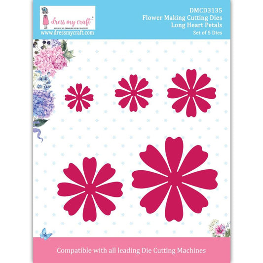 Long Heart Petals - Flower Making Cutting Dies