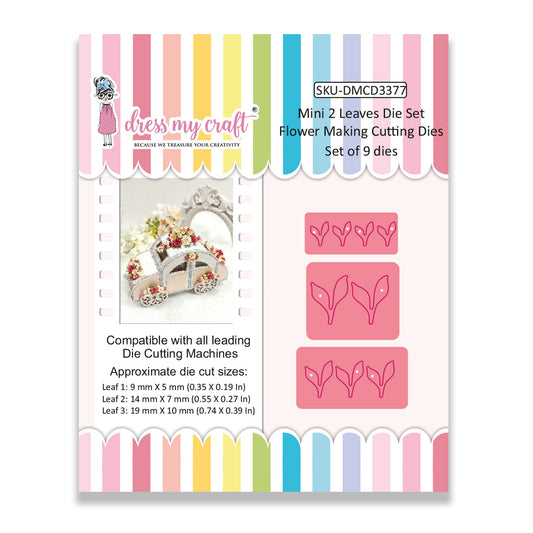 Mini 2 Leaves Die Set - Flower Making Cutting Dies