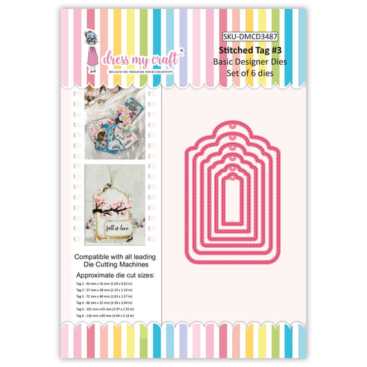 Stitched Tag #3 - Basic Designer Dies