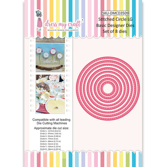 Stitched Circle LG - Basic Designer Dies