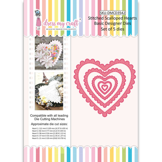Stitched Scalloped Heart - Basic Designer Die