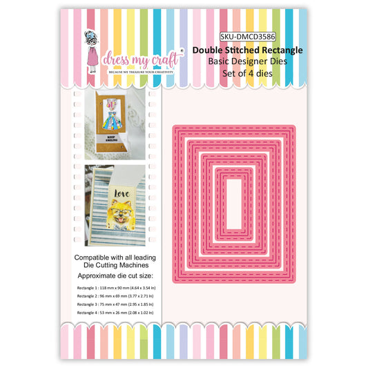 Double Stitched Rectangle - Basic Designer Die