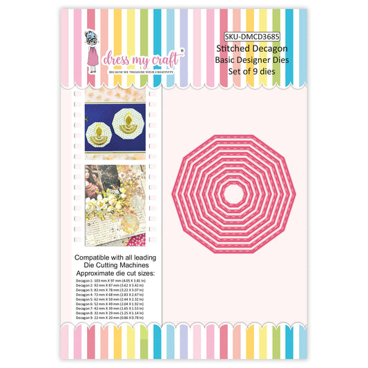 Stitched Decagon - Basic Designer Dies