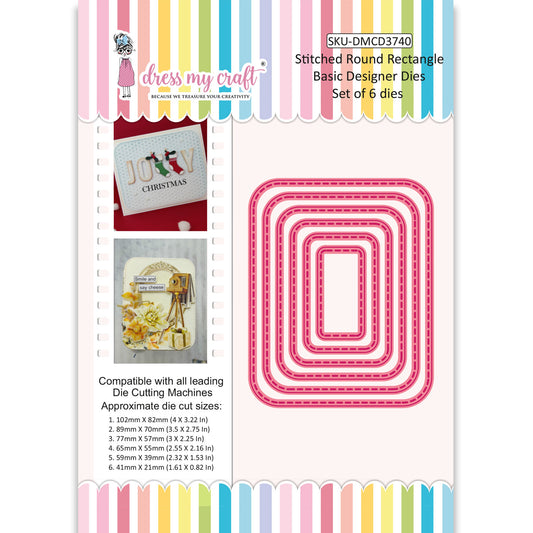 Stitched Rounded Rectangle - Basic Designer Dies