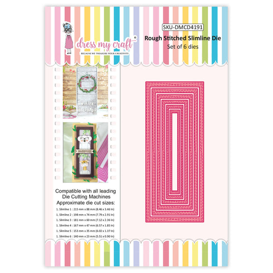 Rough Stitched Slimline Die