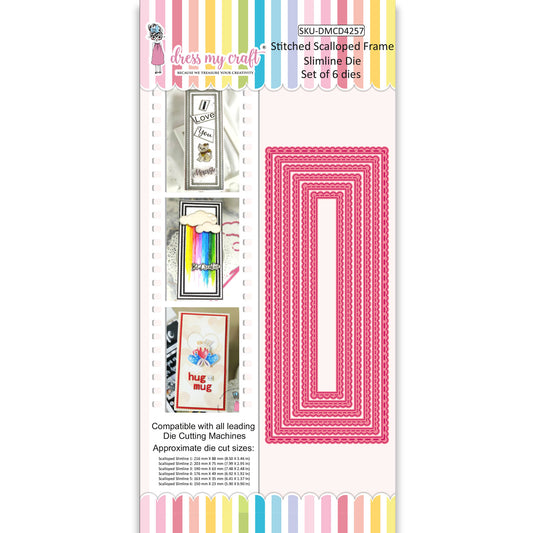 Stitched Scalloped Frame Slimline Die